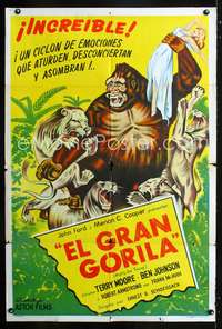 d258 MIGHTY JOE YOUNG Argentinean movie poster R50s Harryhausen