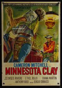 d259 MINNESOTA CLAY Argentinean movie poster '65 cool western art!