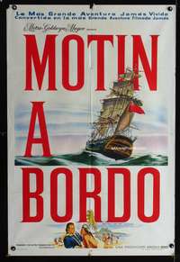 d264 MUTINY ON THE BOUNTY Argentinean movie poster '62 Marlon Brando
