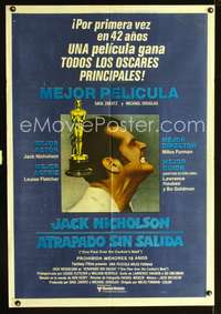 d272 ONE FLEW OVER THE CUCKOO'S NEST Argentinean movie poster '75