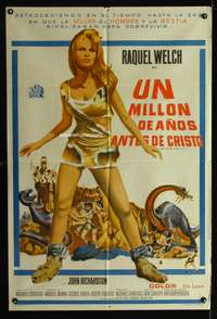 d273 ONE MILLION YEARS B.C. Argentinean movie poster '66 Raquel Welch