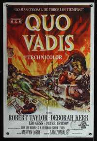 d285 QUO VADIS Argentinean movie poster '51 Robert Taylor, Kerr