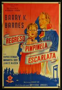 d293 RETURN OF THE SCARLET PIMPERNEL Argentinean movie poster '37