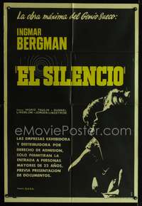 d308 SILENCE Argentinean movie poster '63 Ingmar Bergman, Thulin