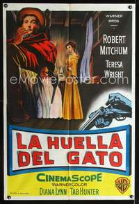 d331 TRACK OF THE CAT Argentinean movie poster '54 Robert Mitchum