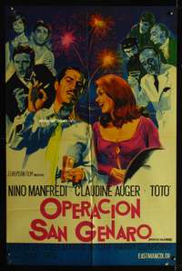 d332 TREASURE OF SAN GENNARO Argentinean movie poster '68 cool art!