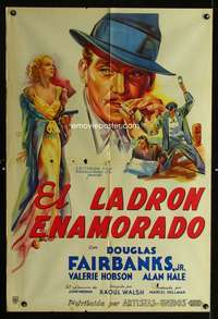d340 WHEN THIEF MEETS THIEF Argentinean movie poster '37 Fairbanks Jr