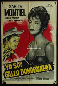 d345 YO SOY GALLO DONDE QUIERA Argentinean movie poster '53 Montiel