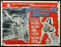 d129 HURRICANE SMITH British quad movie poster '52 sexy De Carlo!