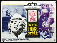 d132 IN THE FRENCH STYLE British quad movie poster '63 Jean Seberg