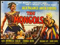 d141 MONGOLS British quad movie poster '62 Anita Ekberg, Jack Palance