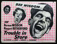 d150 TROUBLE IN STORE British quad movie poster '53 Norman Wisdom
