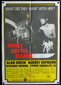 d104 WAIT UNTIL DARK South African movie poster '67 Audrey Hepburn