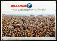 d081 WOODSTOCK subway movie poster '70 classic rock concert!