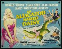 e028 ALLIGATOR NAMED DAISY English half-sheet movie poster '55 Diana Dors