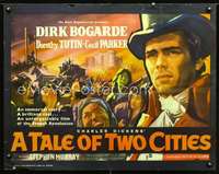 e574 TALE OF TWO CITIES English half-sheet movie poster '58 Dirk Bogarde