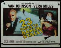 e003 23 PACES TO BAKER STREET half-sheet movie poster '56 Van Johnson, Miles