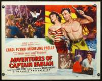 e019 ADVENTURES OF CAPTAIN FABIAN style B half-sheet movie poster '51 Flynn