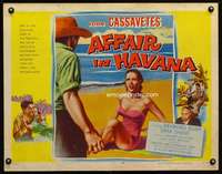 e020 AFFAIR IN HAVANA half-sheet movie poster '57 John Cassavetes, Burr