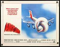 e024 AIRPLANE half-sheet movie poster '80 Lloyd Bridges, Leslie Nielsen