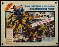 e025 ALAMO half-sheet movie poster '60 John Wayne, Reynold Brown art!