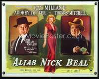 e027 ALIAS NICK BEAL style B half-sheet movie poster '49 Milland, Totter