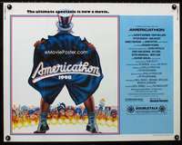 e034 AMERICATHON half-sheet movie poster '79 wackiest Uncle Sam image!
