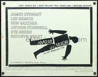 e035 ANATOMY OF A MURDER half-sheet movie poster '59 best Saul Bass art!