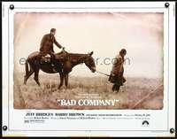 e059 BAD COMPANY half-sheet movie poster '72 Jeff Bridges, western!