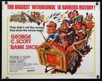 e066 BANK SHOT half-sheet movie poster '74 George C Scott, Jack Davis art!