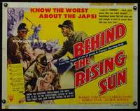 e071 BEHIND THE RISING SUN style B half-sheet movie poster '43 Tom Neal
