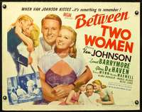 e076 BETWEEN TWO WOMEN style B half-sheet movie poster '45Johnson,DeHaven
