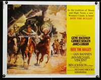 e086 BITE THE BULLET half-sheet movie poster '75 Gene Hackman, Bergen