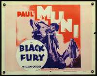 e089 BLACK FURY half-sheet movie poster R56 Paul Muni, Karen Morley