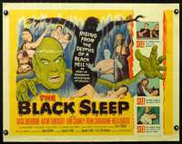 e092 BLACK SLEEP half-sheet movie poster '56 Lon Chaney Jr, Bela Lugosi