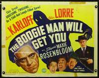e103 BOOGIE MAN WILL GET YOU half-sheet movie poster '42 Boris Karloff