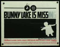 e115 BUNNY LAKE IS MISSING half-sheet movie poster '65 cool Saul Bass art!