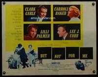 e118 BUT NOT FOR ME style B half-sheet movie poster '59 Clark Gable, Baker
