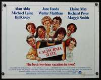e120 CALIFORNIA SUITE half-sheet movie poster '78 Alan Alda, Struzan art!
