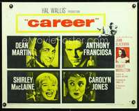 e125 CAREER style B half-sheet movie poster '59 Dean Martin, MacLaine