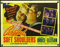 e126 CAREFUL SOFT SHOULDERS half-sheet movie poster '42 Virginia Bruce