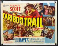 e128 CARIBOO TRAIL half-sheet movie poster '50 Randolph Scott, Gabby Hayes