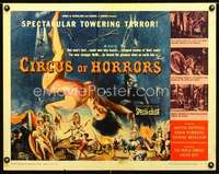 e144 CIRCUS OF HORRORS half-sheet movie poster '60 outrageous horror image!