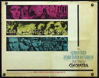 e147 CLEOPATRA half-sheet movie poster '64 Elizabeth Taylor, Burton