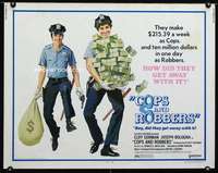 e156 COPS & ROBBERS half-sheet movie poster '73 Cliff Gorman, Joe Bologna