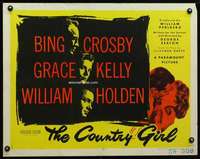 e157 COUNTRY GIRL style B half-sheet movie poster '54Kelly,Crosby,Holden