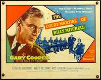 e158 COURT-MARTIAL OF BILLY MITCHELL half-sheet movie poster '56 Cooper