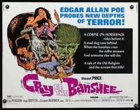 e162 CRY OF THE BANSHEE half-sheet movie poster '70 Vincent Price, Poe
