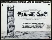 e164 CUL-DE-SAC half-sheet movie poster '66 Roman Polanski, Pleasance