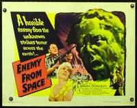 e211 ENEMY FROM SPACE half-sheet movie poster '57 Brian Donlevy, sci-fi!